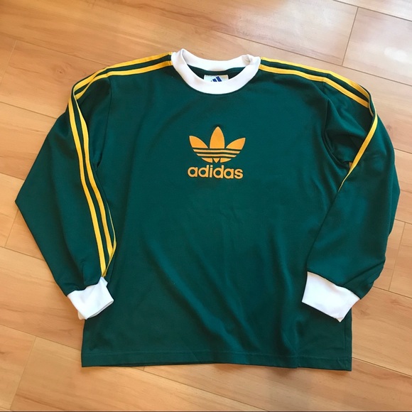 green adidas t shirt retro